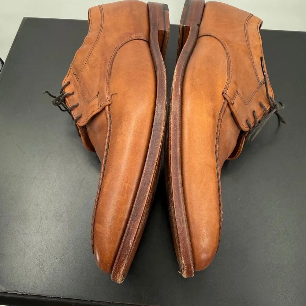 Allen Edmonds LaSalle Derby Mens 11.5 D Brown Good Split Toe Leather 3920